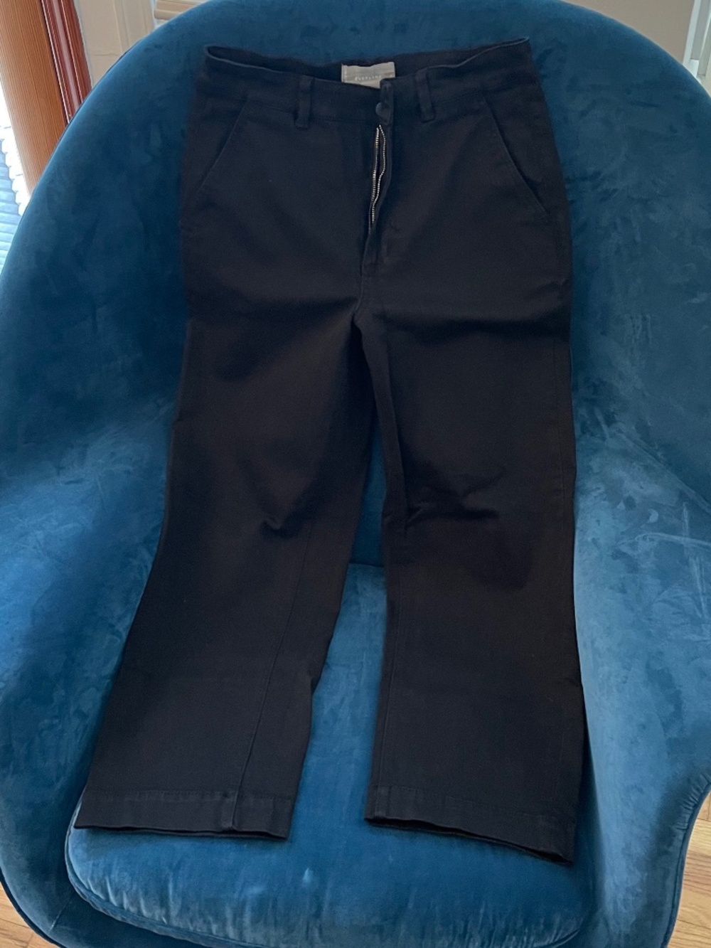 Everlane Black Crop Trouser Pant